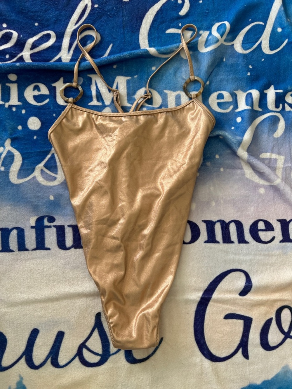 Metallic Gold Women's One-Piece Swimsuit